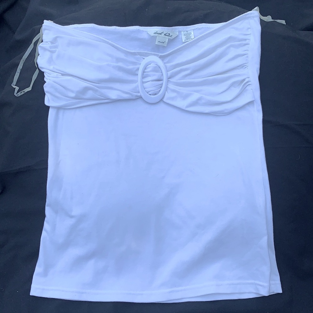 L Women’s White Tube Top 🤍🎈!